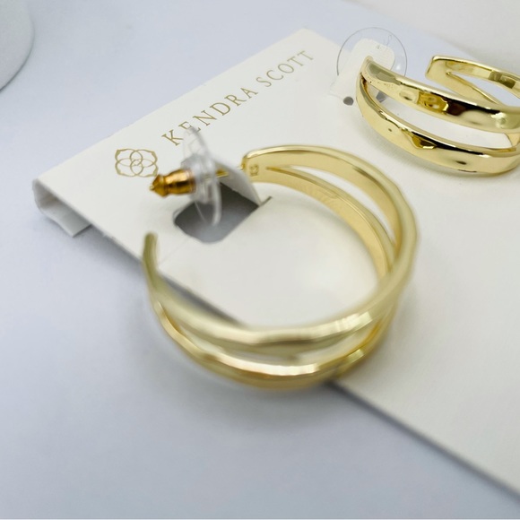 Kendra Scott  Zorte Split Hoop Earrings in Gold Firm price - Picture 4 of 8